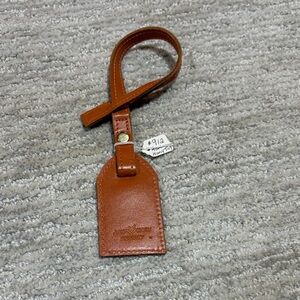 Jon Hart Design Brown Leather Luggage Tag Can be Monogrammed